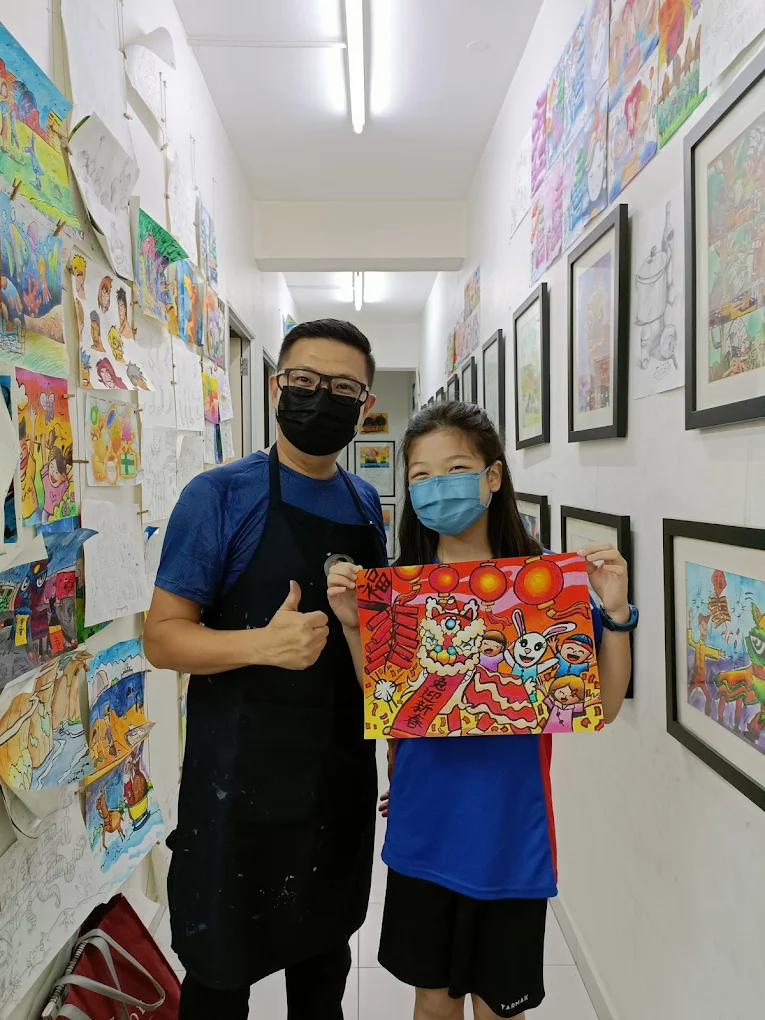 CYW Art & Craft studio corridor lined with student artworks