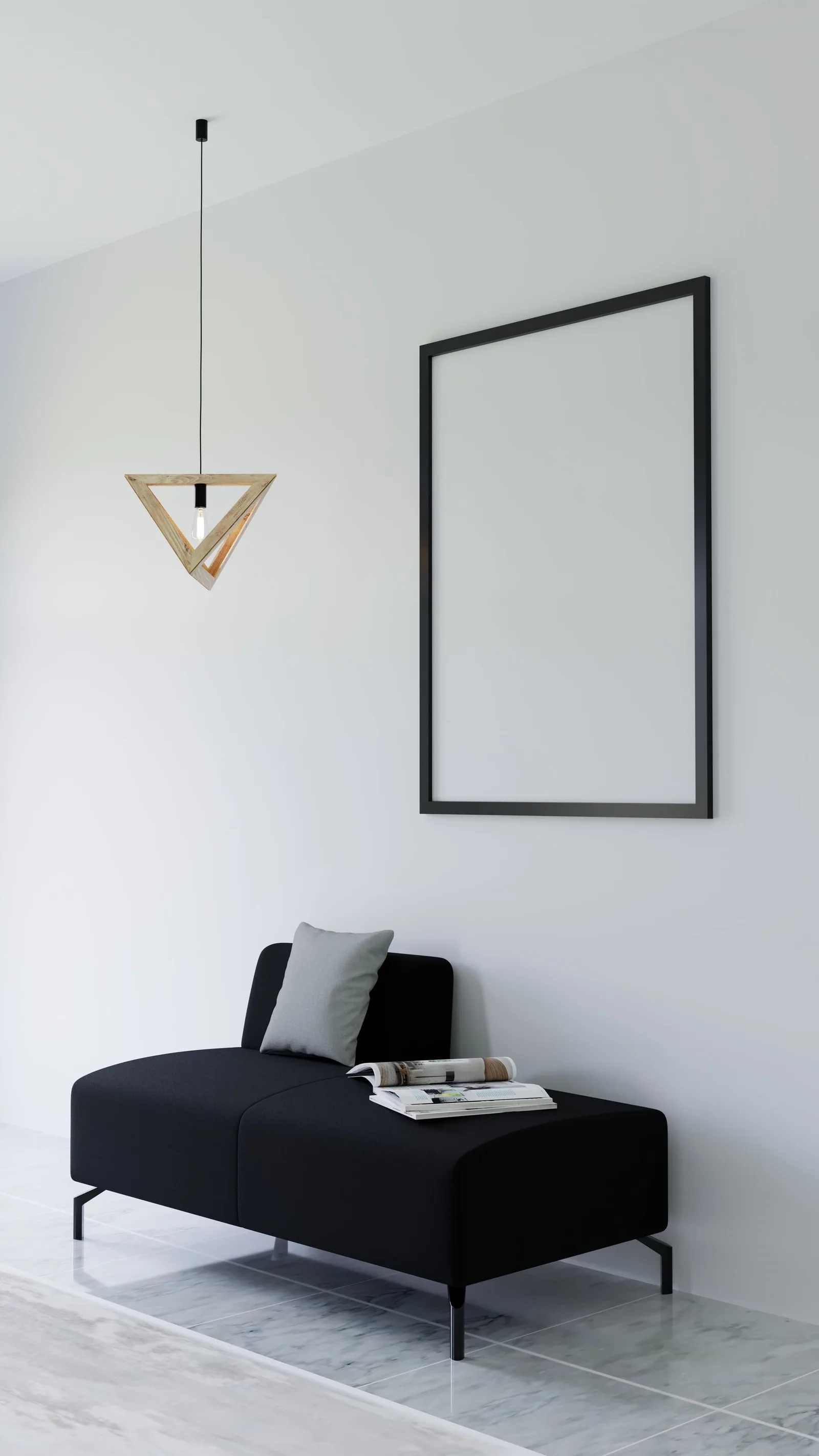A living room in an existing house