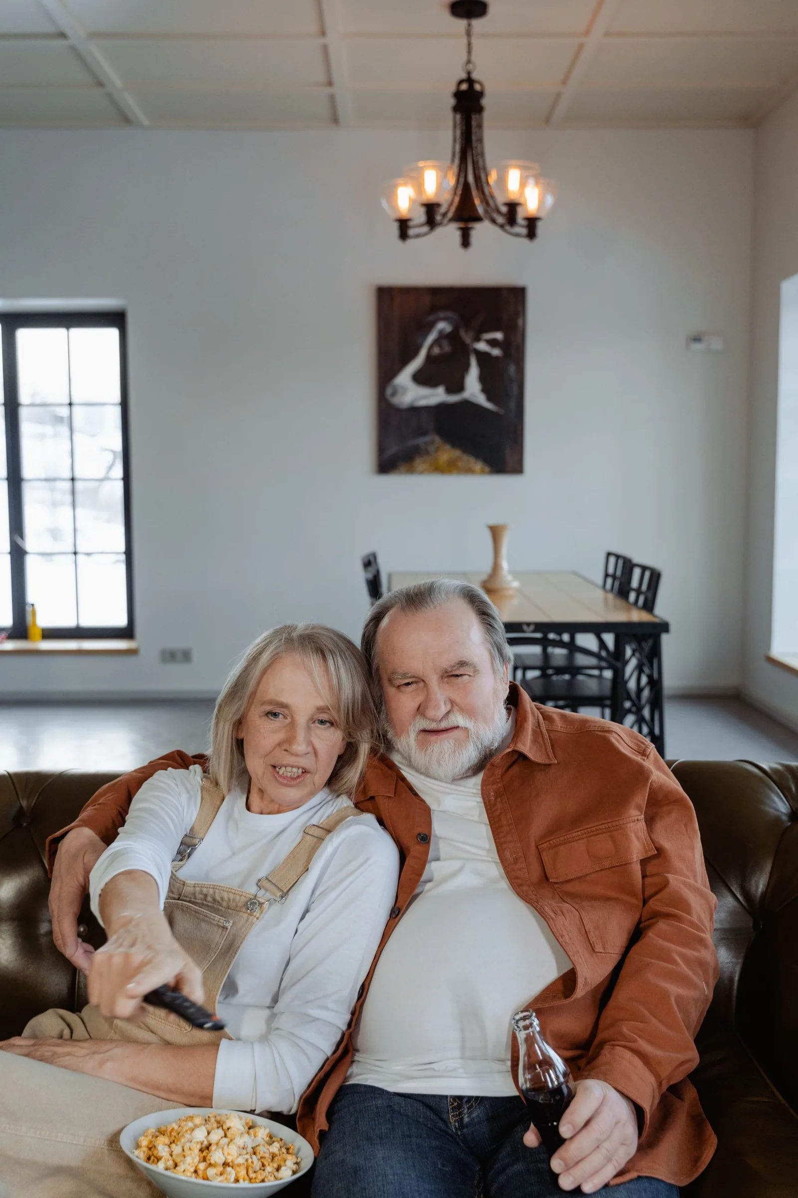 A couple on the sofa