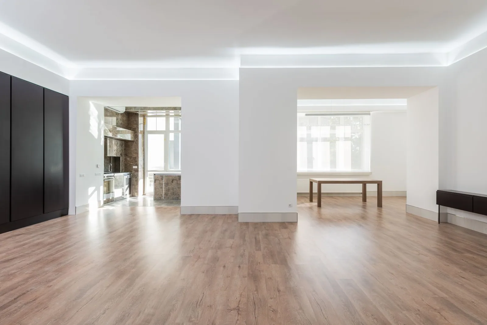 A room cleared for installation